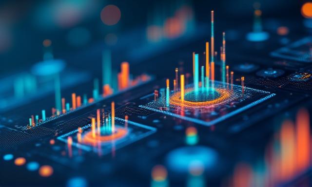 Graphs and charts on a digital screen, representing data analytics
