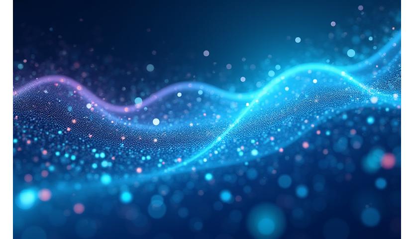 Abstract depiction of data flow and connectivity, representing digital transformation and modernization